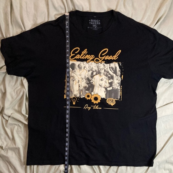 Men’s RISQ TAKERS Graphic T-Shirt, Size 3XL, “EATING GOOD” - Picture 2 of 4